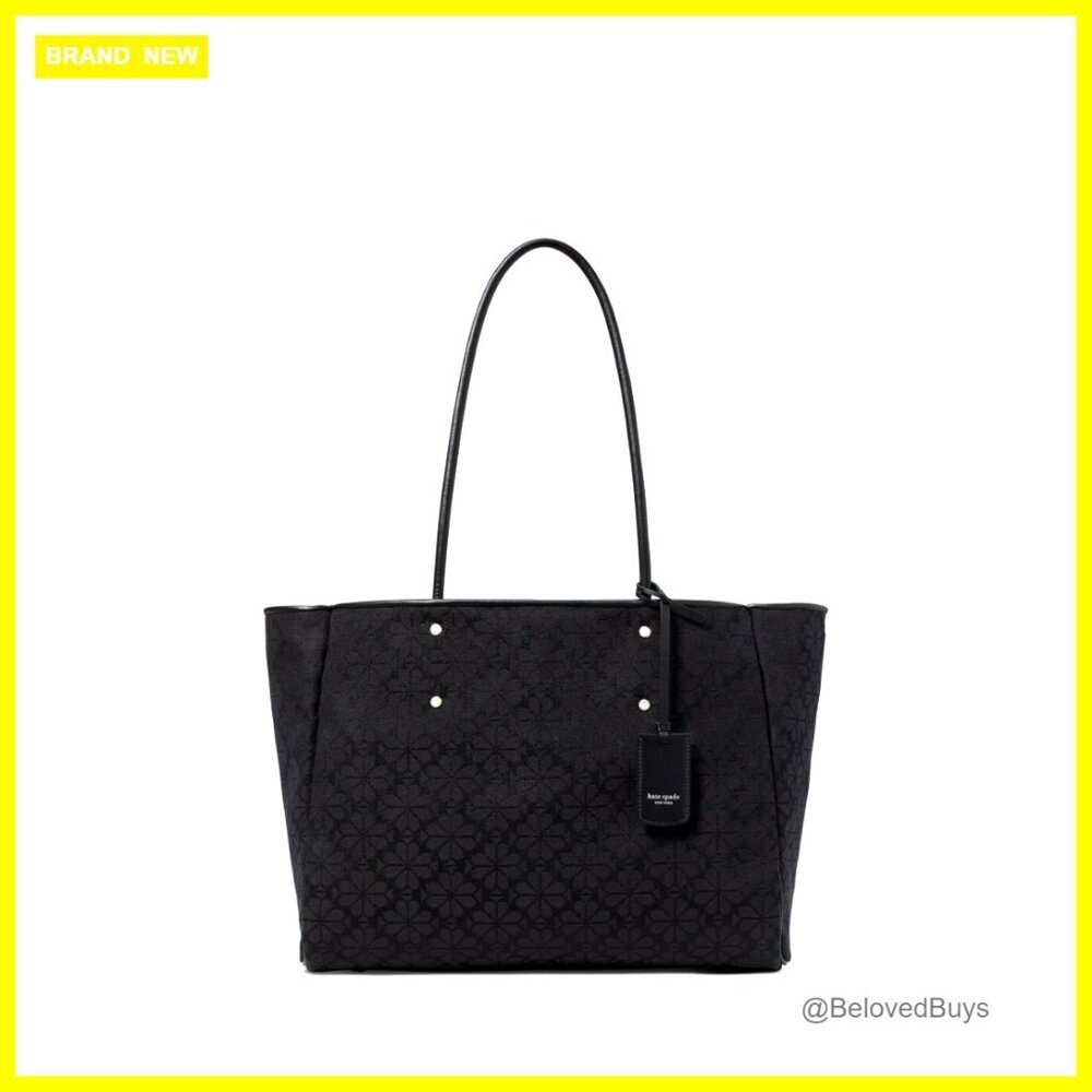 Large Leather Tote Bag with Detachable Wristlet Pouch, Fits Laptop